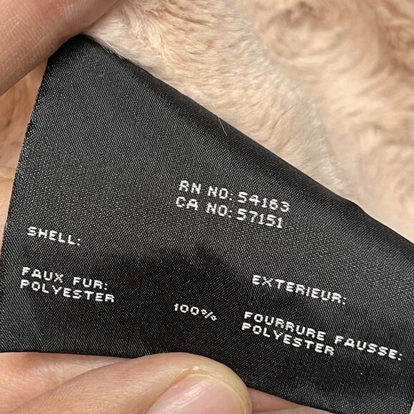 Marc New York Andrew Marc Womens Faux Fur Vest M Pink - Picture 4 of 7